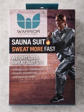 Sauna Suit S/M Heavy Duty Sweat Suit Weight Loss Fitness